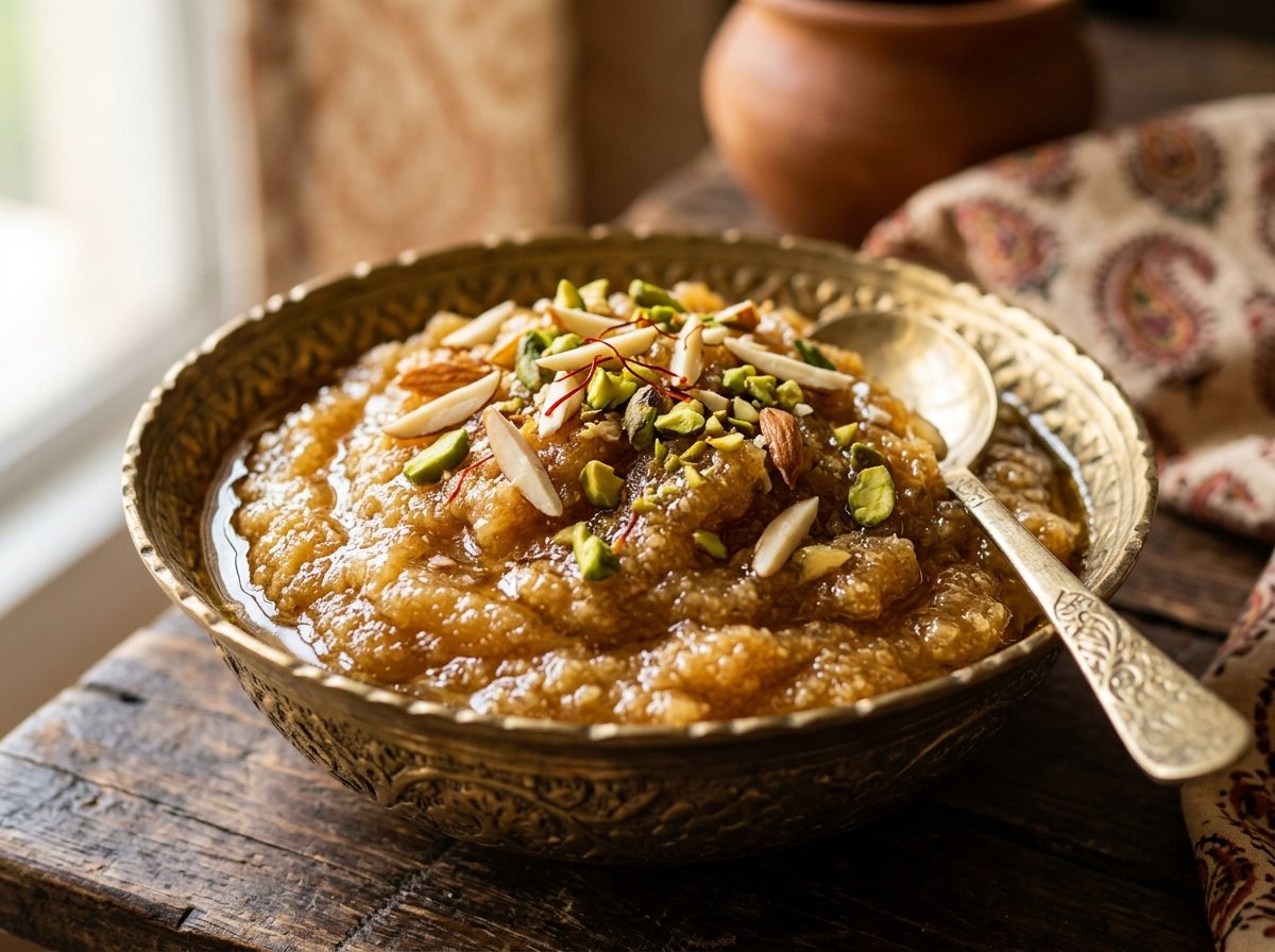 Keto Badam Halwa (Almond Flour Halwa) with Monk Fruit